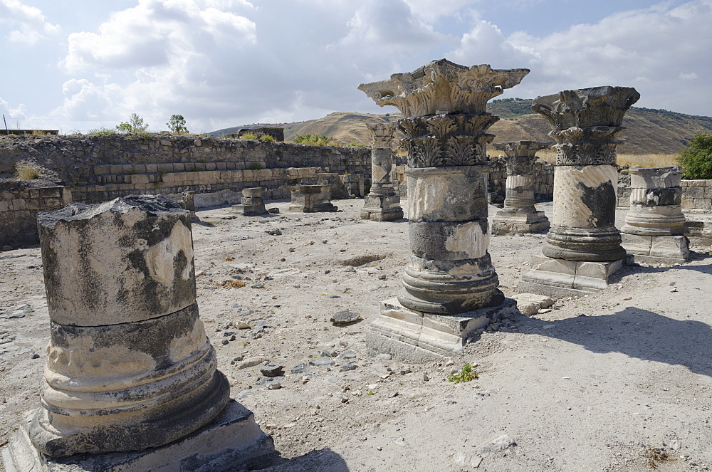 Hippos Sussita archaeological site, Golan Heights, Israel, Middle East