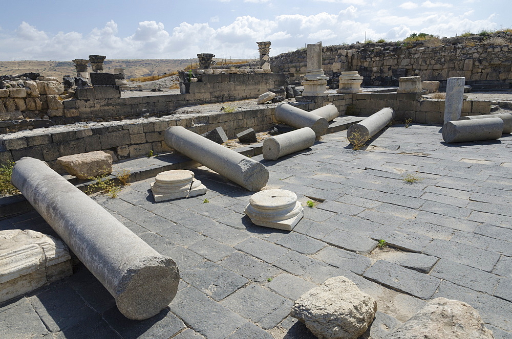 Hippos Sussita archaeological site, Golan Heights, Israel, Middle East