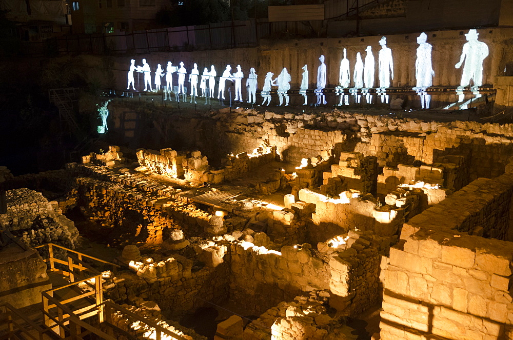 The Jerusalem Festival of Light at Dung Gate in Jerusalem Old City, Israel, Middle East