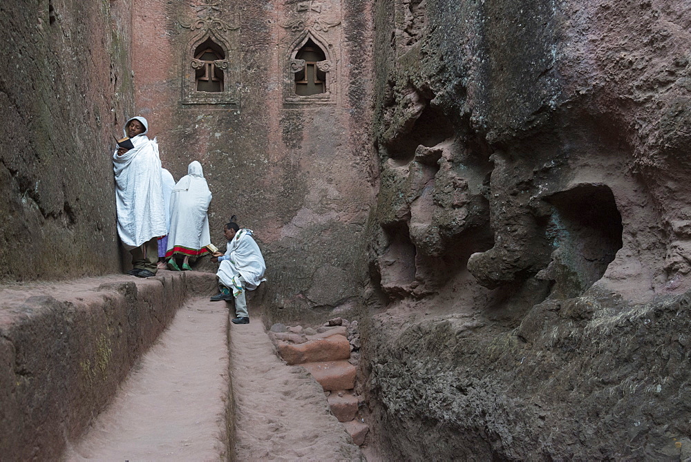 Bet Golgotha and Bet Mikael churches, Lalibela Rock Hewn Churches, UNESCO World Heritage Site, Northern Ethiopia, Africa