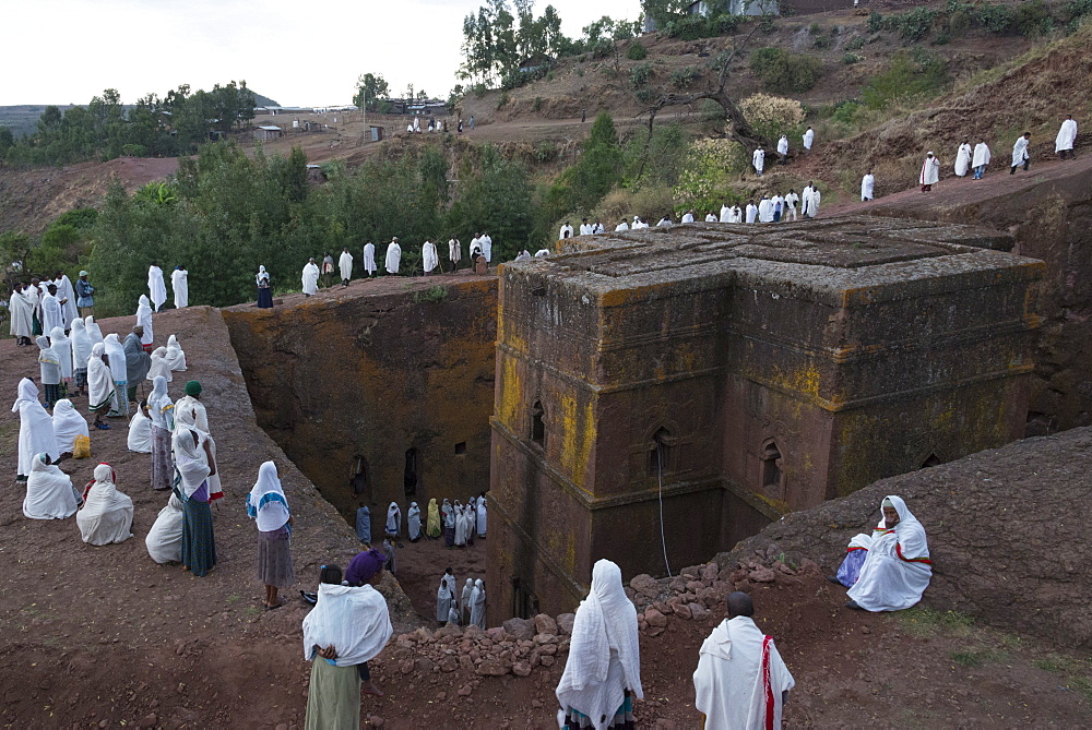 Bet Giyorgis church, Lalibela Rock Hewn Churches, UNESCO World Heritage Site, Northern Ethiopia, Africa