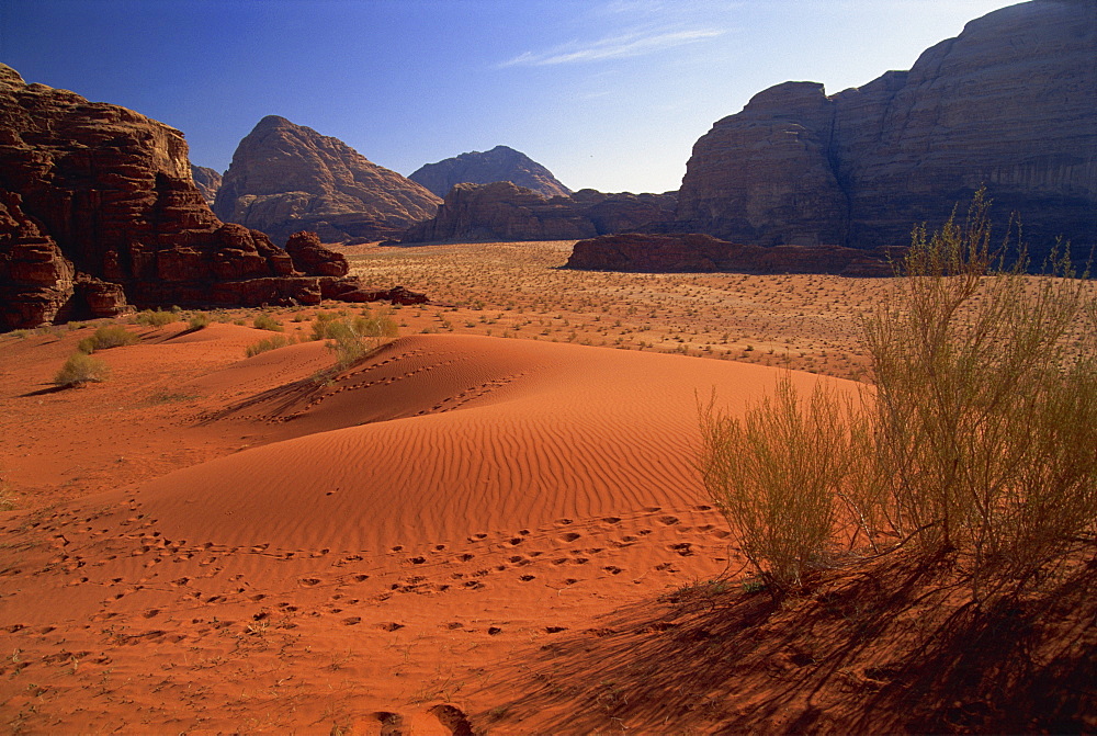 The desert at Wadi Rum, Jordan, Middle East