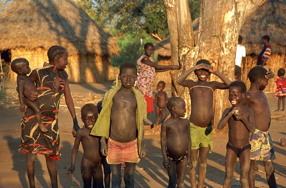 Group of children at the Dimma refugee camp, Dimma, Ethiopia, Africa