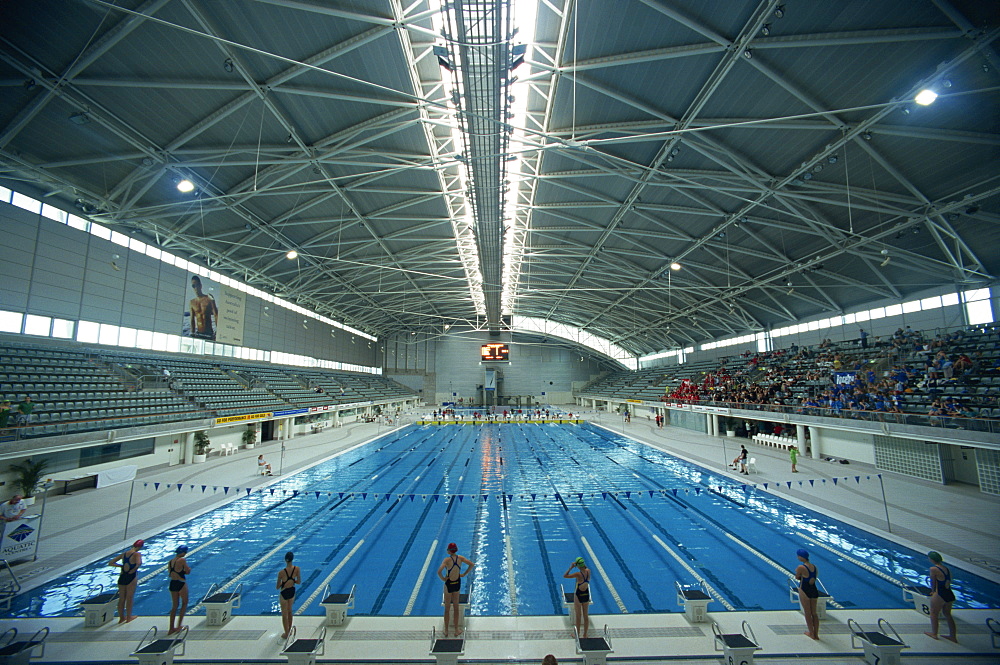 Interior of the Olympic Swimming Pool at Homebush, Sydney, New South Wales, Australia, Pacific