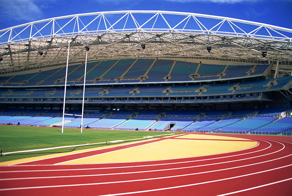 The interior of the main Olympic Stadium at Homebush, Sydney, New South Wales, Australia, Pacific