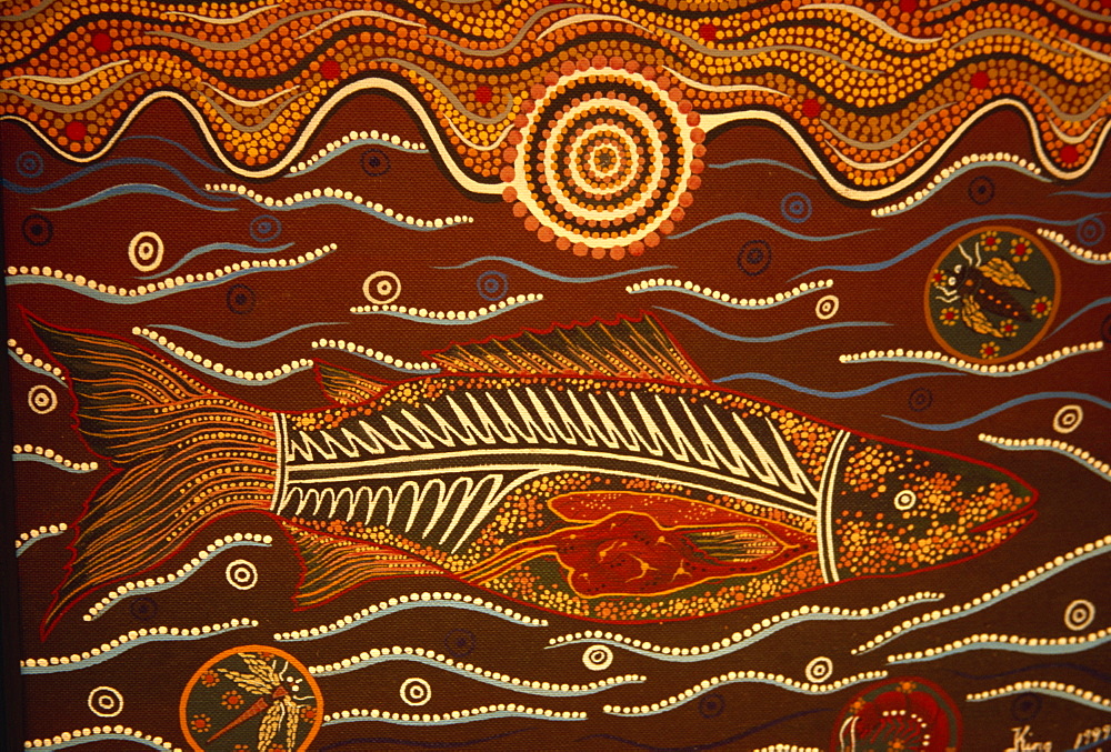 Painting from the Dreamtime, Aboriginal art, Australia, Pacific