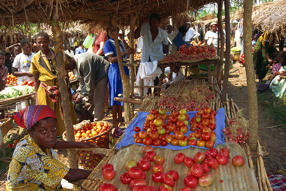 Vegetable markets, Virunga Volcanoes, Uganda, East Africa, Africa