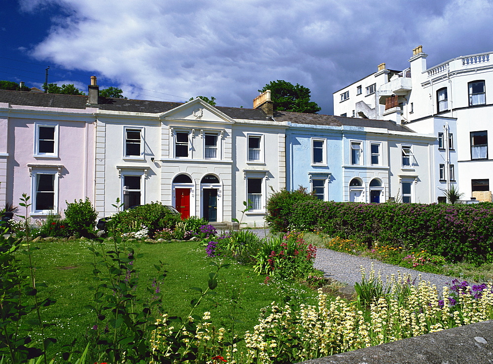 Georgian houses on the seafront in this attractive resort once dubbed the Brighton of Ireland, Bray, County Dublin, Republic of Ireland, Europe