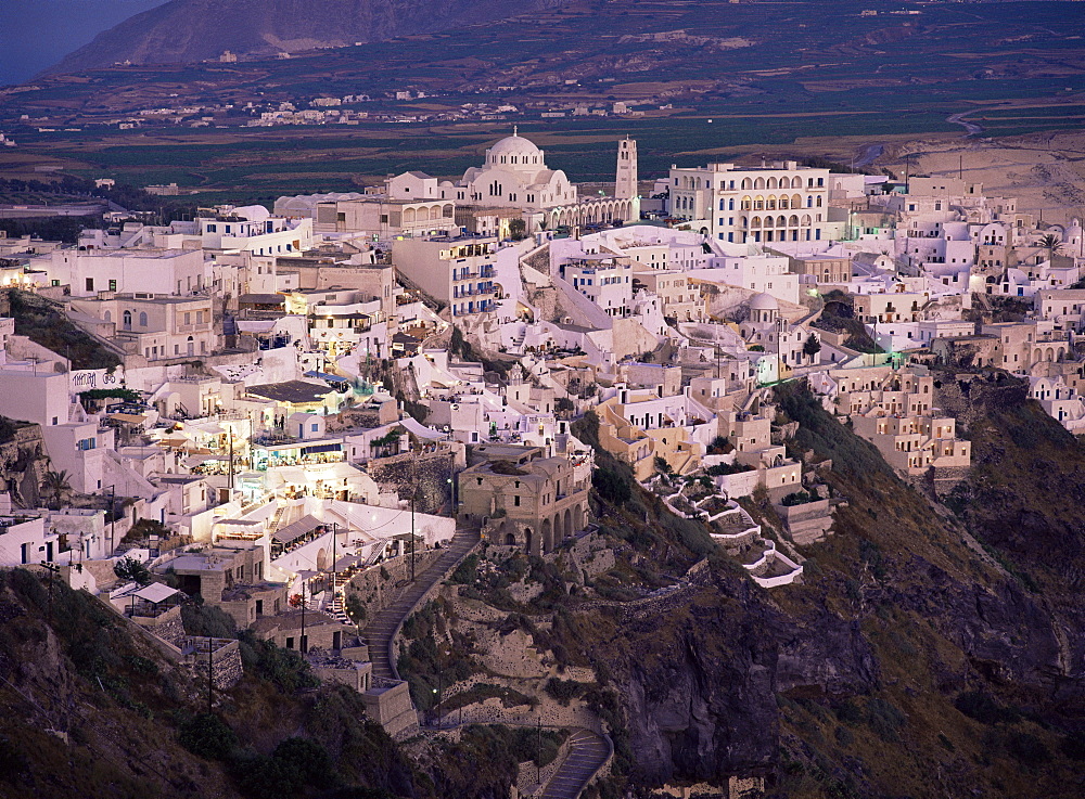 Dusk, Thira, Santorini, Cyclades, Greek Islands, Greece, Europe