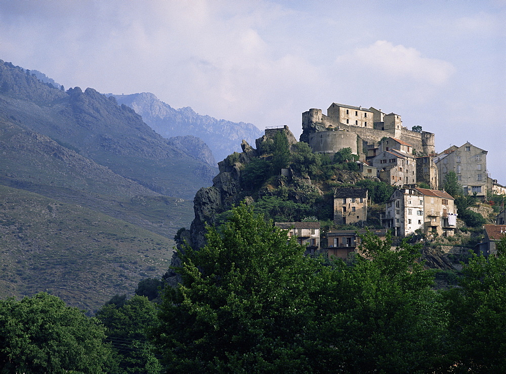 The Citadel and Haute Ville, Corte, former capital of the island, Corsica, France, Europe