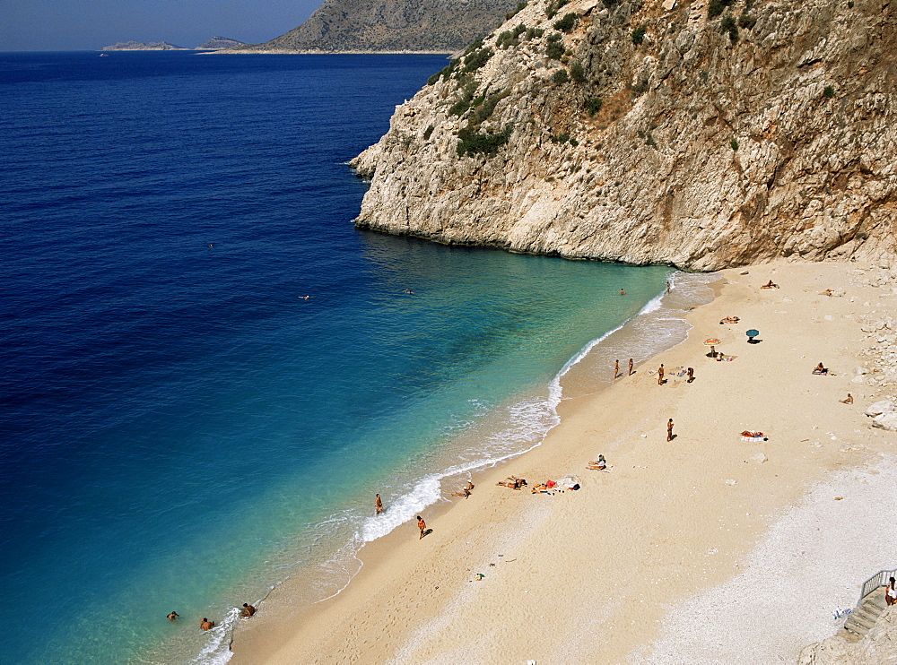 Kaputas beach, between Kalkan and Kas, Anatolia, Turkey, Asia Minor, Eurasia