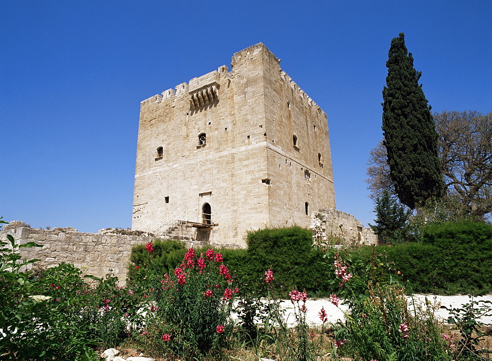 Kolossi castle, built by the Knights of St. John in 1454, near Limassol, Cyprus, Europe