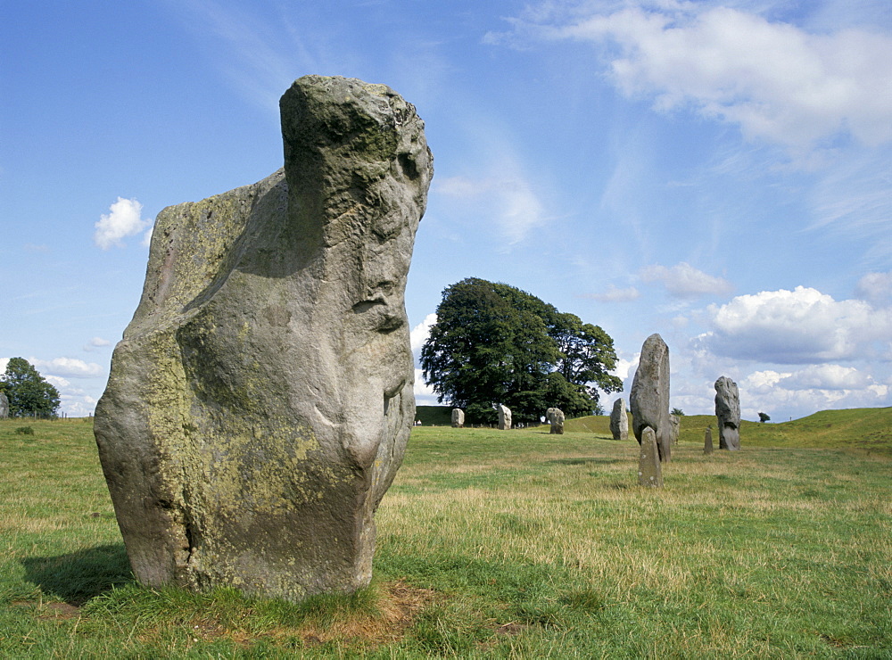 Standing stones in prehistoric stone circle, Avebury, UNESCO World Heritage Site, Wiltshire, England, United Kingdom, Europe