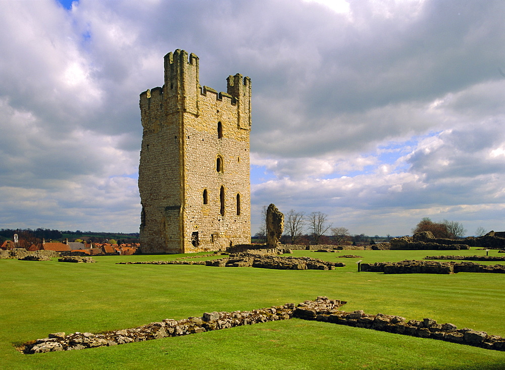 Helmsley Castle dating from the 12th century, North Yorkshire, England, UK, Europe