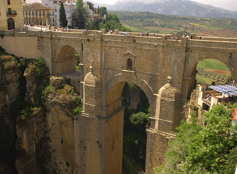 The new bridge over the Tajo, Ronda, Andalucia, Spain, Europe