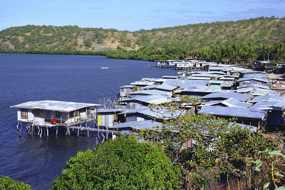 Stilt village, Idlers Bay, near Port Moresby, Papua New Guinea, Pacific