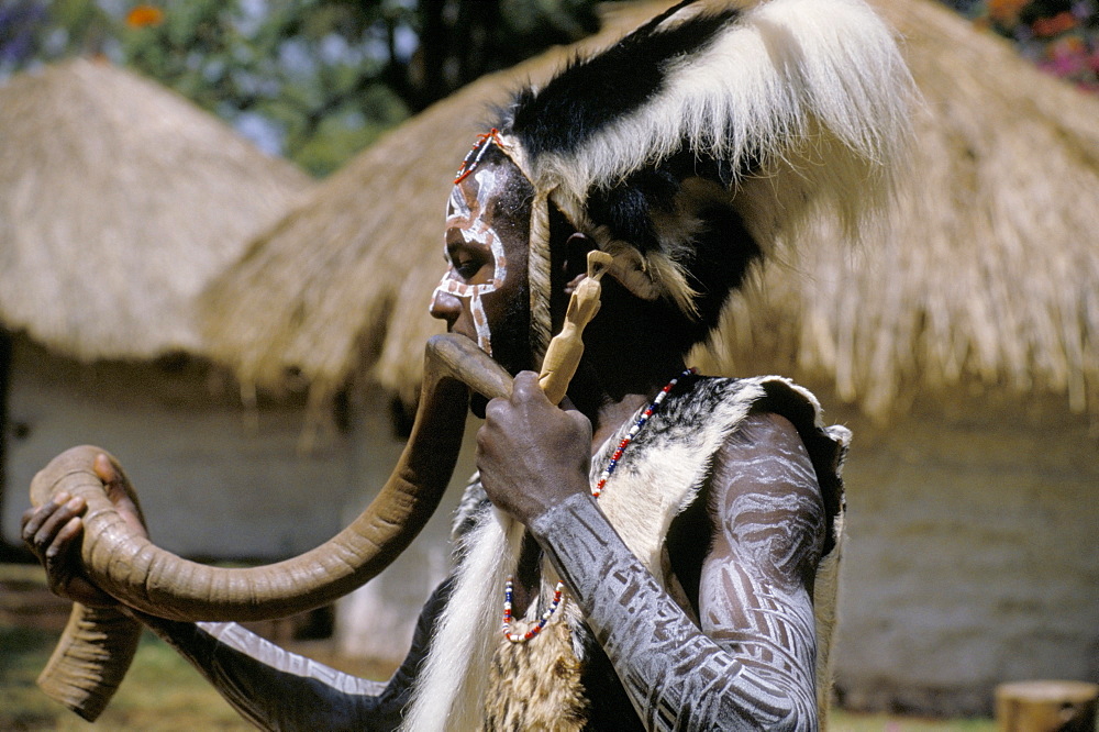 Portrait of a man of the Kikuyu tribe, Kenya, East Africa, Africa