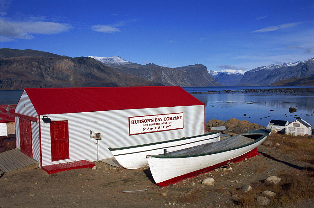 Hudson bay company building, Pangnitung, Baffin Island, Canadian Arctic, Canada, North America