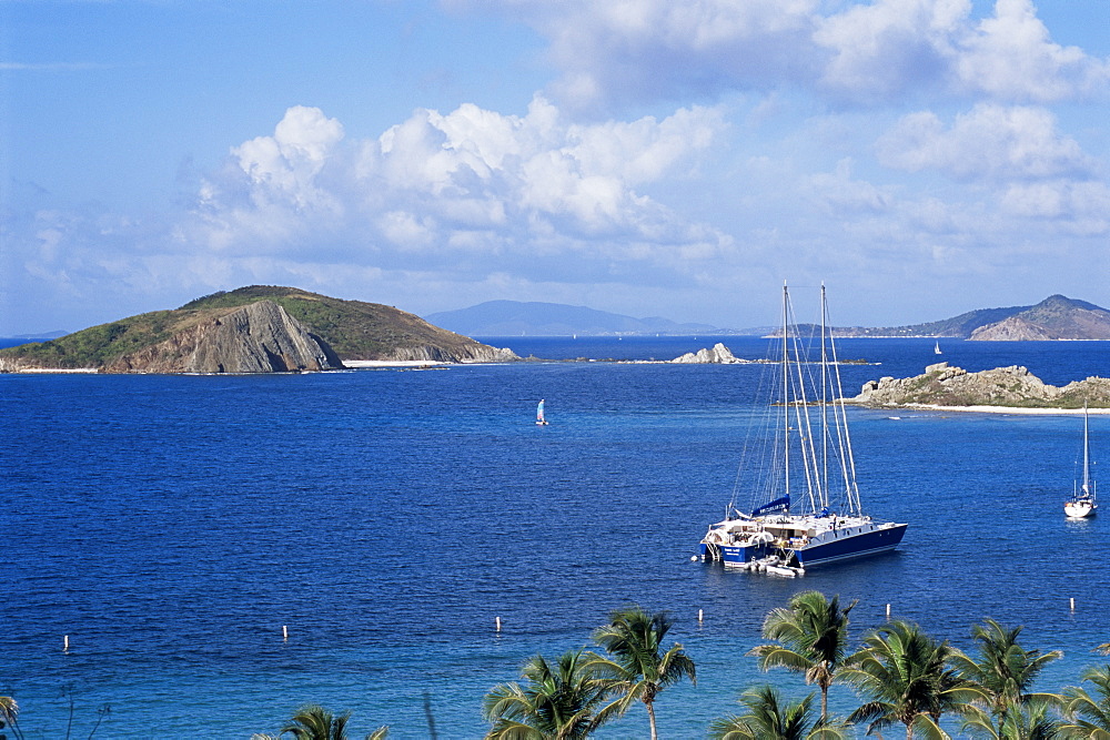 Boats off Dead Man's Beach, Peter Island Resort, British Virgin Islands, West Indies, Caribbean, Central America