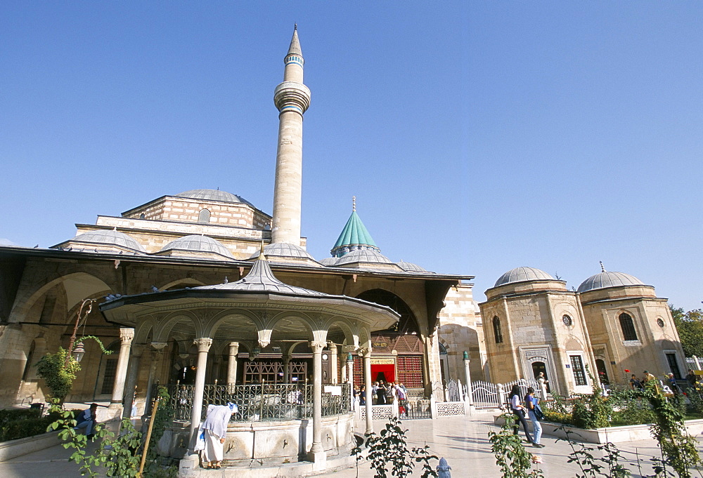 Meylana (Mevlana) Museum, Rumi's Grave, Konya, Anatolia, Turkey, Asia Minor, Asia