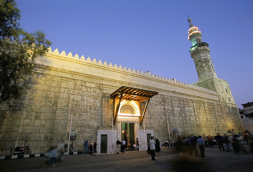 Umayyad mosque at night, UNESCO World Heritage Site, Damascus, Syria, Middle East