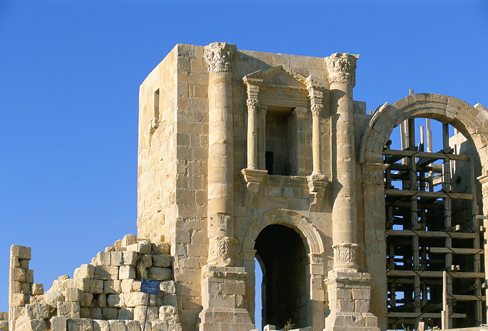 Ruins, archaeological site, Jerash, Jordan, Middle East