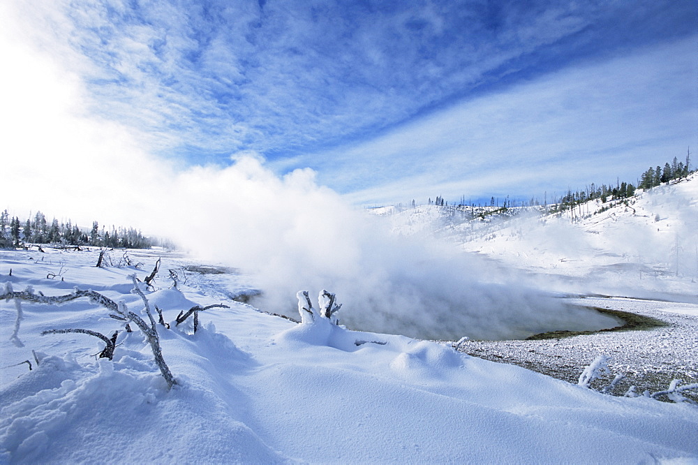 Geysers in Yellowstone National Park, UNESCO World Heritage Site, Montana, United States of America, North America