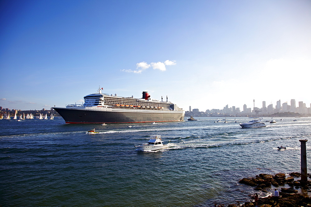 Queen Mary Cruise Ship, Sydney Harbour, Sydney, New South Wales, Australia, Pacific