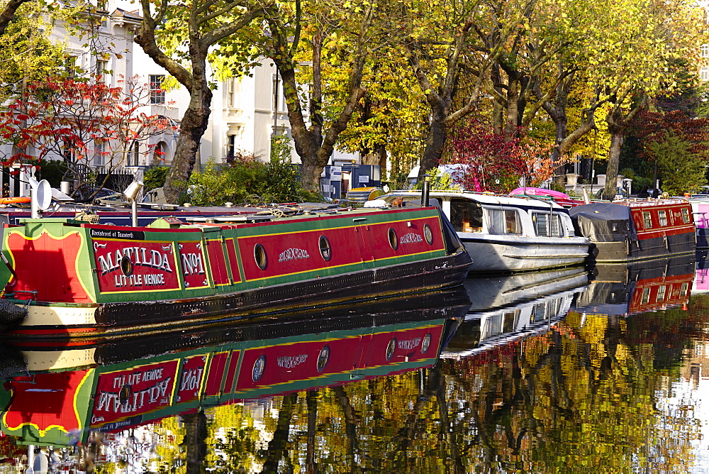 Canal boats, Little Venice, London W9, England, United Kingdom, Europe