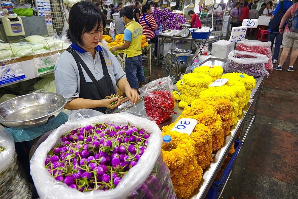 Yodpiman Flower Market, Bangkok, Thailand, Southeast Asia, Asia