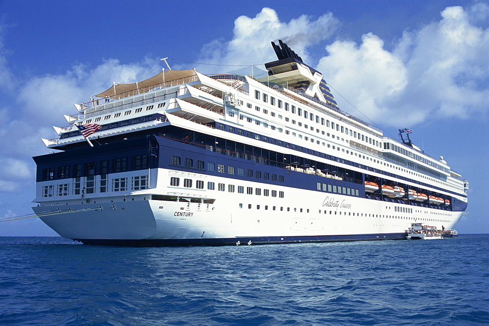 Celebrity Cruises Liner ship in the Caribbean, Central America