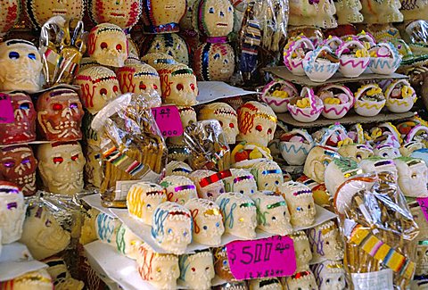 Sugar skulls, Day of the Dead, Mexico, North America