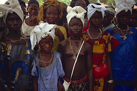 Girls before circumcision, Sierra Leone, West Africa, Africa