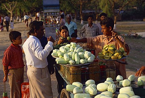 Man selling vegetables, Rajshahi, Bangladesh, Asia