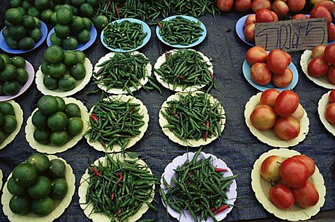 Vegetables in the market, Chiang Mai, Thailand, Southeast Asia, Asia