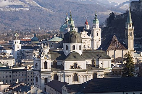 View of Salzburg from the Monchsberg, Salzburg, Austria, Europe