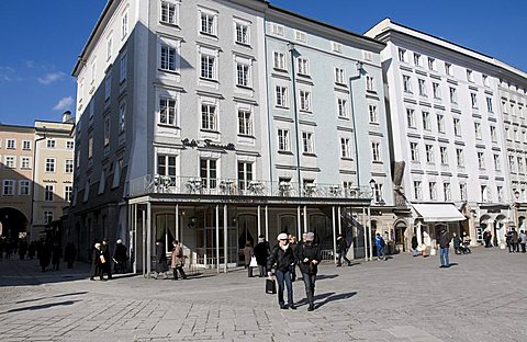 The Alter Markt, a square famous for its good shops, Salzburg, Austria, Europe