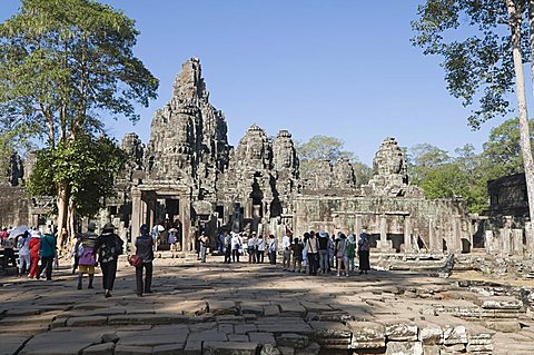 Bayon Temple, late 12th century, Buddhist, Angkor Thom, Angkor, UNESCO World Heritage Site, Siem Reap, Cambodia, Indochina, Southeast Asia, Asia