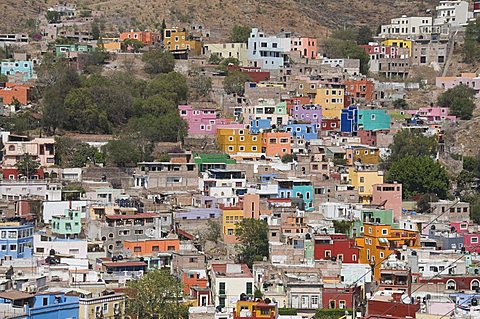 Colourful buildings, Guanajuato, Guanajuato State, Mexico, North America