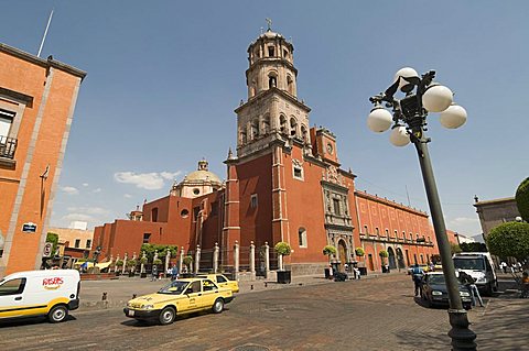 Tower of the convent church of San Francisco, Santiago de Queretaro (Queretaro), UNESCO World Heritage Site, Queretaro State, Mexico, North America