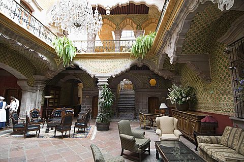 La Casa de la Marquesa Hotel in Santiago de Queretaro (Queretaro), a UNESCO World Heritage Site, Queretaro State, Mexico, North America