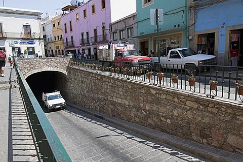 Famous tunnels of Guanajuato, a UNESCO World Heritage Site, Guanajuato State, Mexico, North America