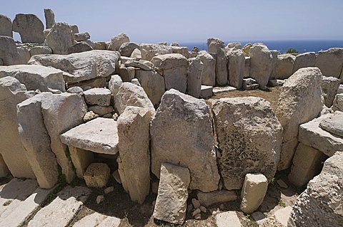 Hagar Qim, a megalithic temple, UNESCO World Heritage Site, Malta, Europe