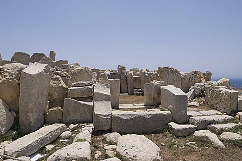 Hagar Qim, a megalithic temple, UNESCO World Heritage Site, Malta, Europe