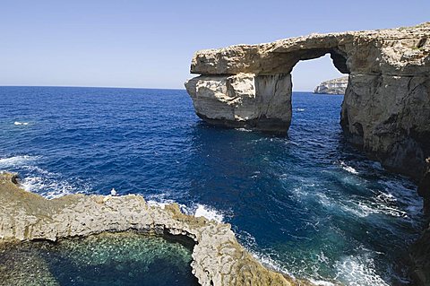 The Azure Window at Dwejra Point, Gozo, Malta, Mediterranean, Europe