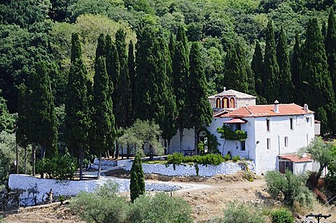 Monastery Sotira, Skopelos, Sporades Islands, Greek Islands, Greece, Europe