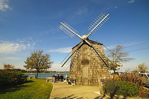 Model of Beebe windmill, Sag Harbor, The Hamptons, Long Island, New York State, United States of America, North America