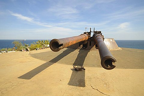 Guns, Goree Island famous for its role in slavery, near Dakar, Senegal, West Africa, Africa