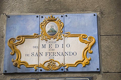 Street sign, Montevideo, Uruguay, South America