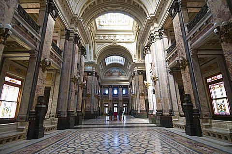 Interior of Palacio Legislativo, the main building of government, Montevideo, Uruguay, South America